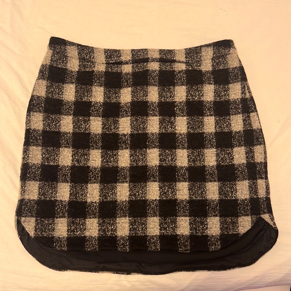 Madewell plaid skirt